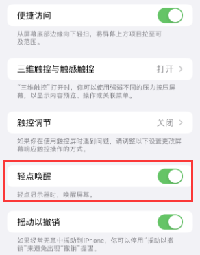 炎陵苹果授权维修站分享iPhone轻点无法唤醒怎么办